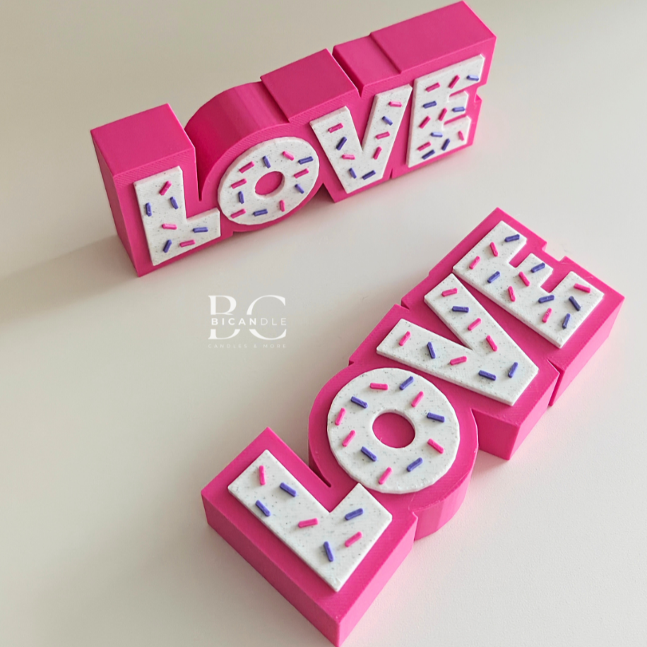 3D LOVE Yazı Dekoru