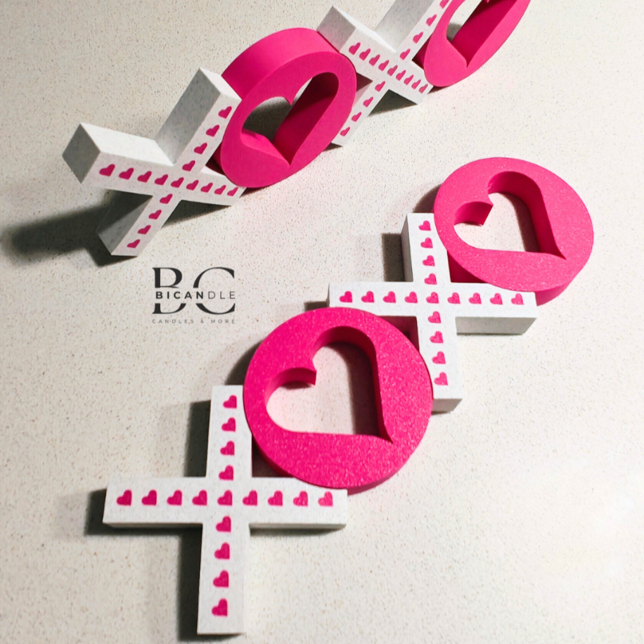 3D XOXO Yazı Dekoru